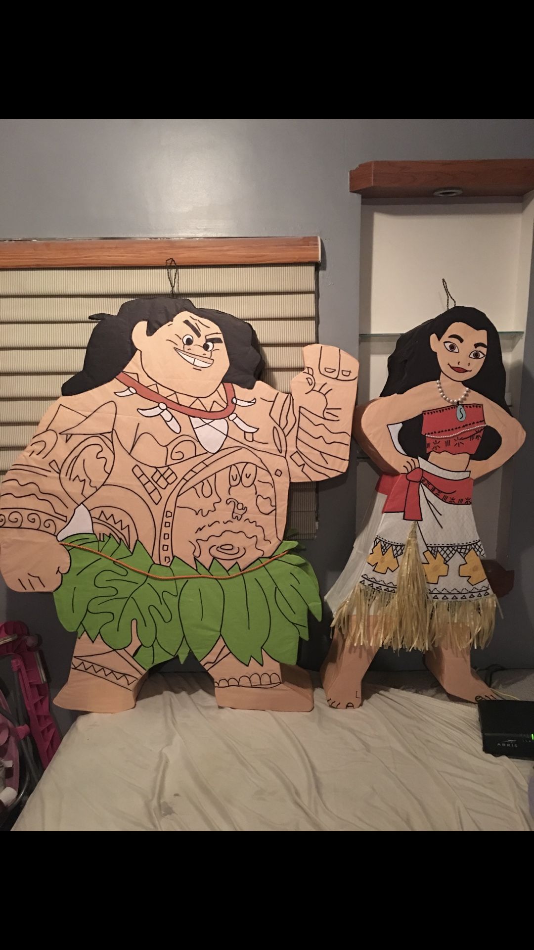Maui and Moana piñatas