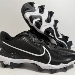 Brand New Nike Alpha Huarache 4 Keystone Molded Baseball Cleats Black White Youth Kids Size 3