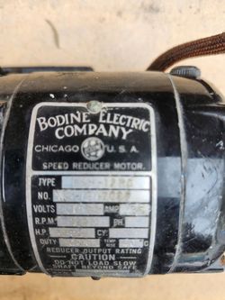 Bodine Electric Company speed reducer motor