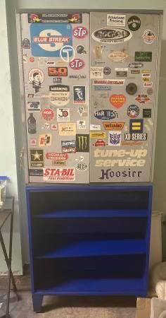 Vintage metal storage cabinet