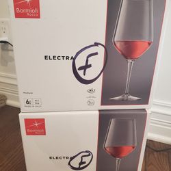 NEW Lot of 12 Wine Glasses Bormioli Rocco Italy Crystal Electra 15 OZ Provence rose Chablis glass