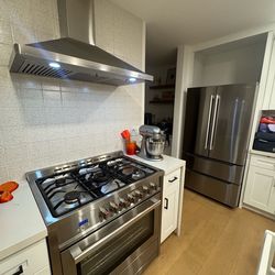 Cosmo 36” Gas Range and 36” French Door Refrigerator/Freezer