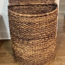 Brown Woven Hamper 