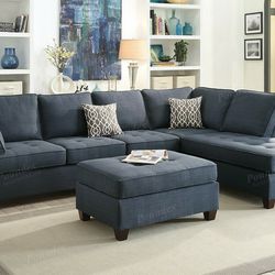 BRAND NEW 2 PIECES SECTIONAL WITH OTTOMAN