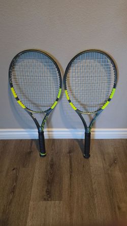 1 or 2 Brand new Babolat Pure Aero 100sq 2026 model grip 4 - 4 1/2. NEW now strung tennis racquet