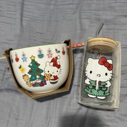 New Hello Kitty Christmas Bowl and Cup