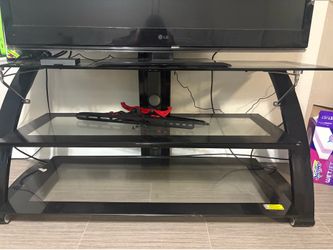 Tv stand with the flat screen hook up