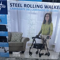 Med line Steel Rolling Walker (like New)
