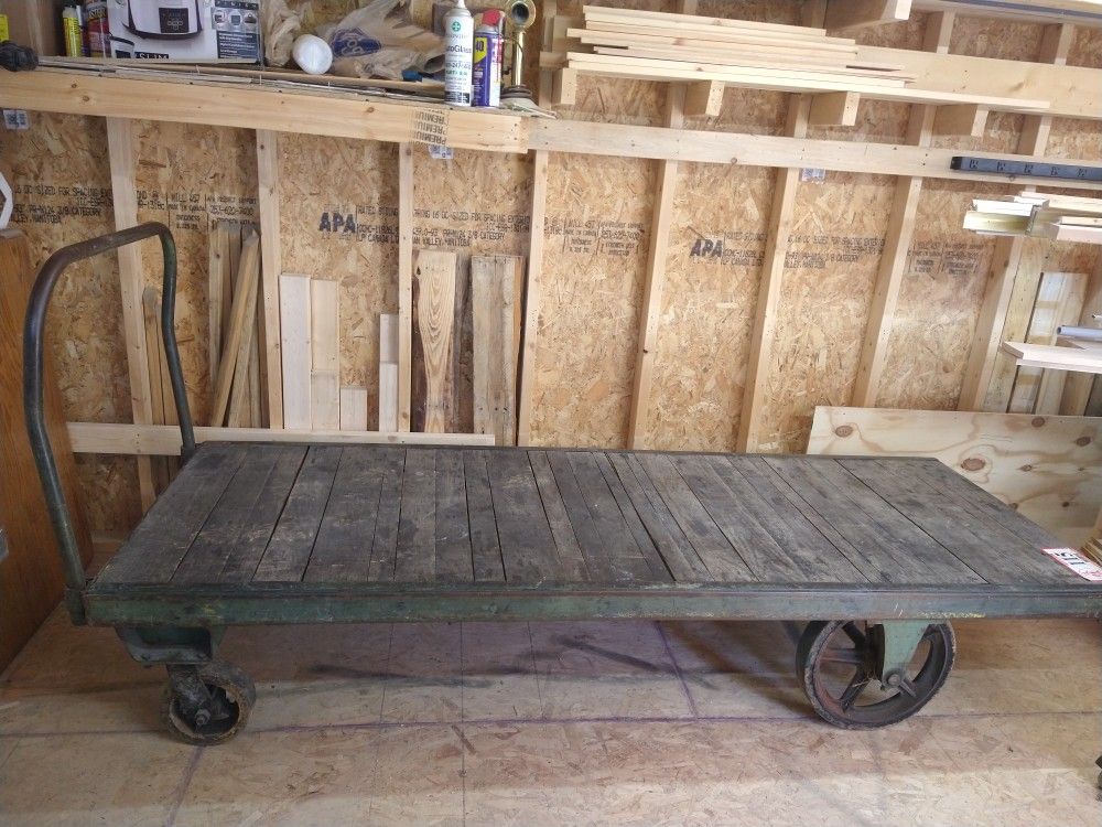 Antique Railroad Luggage Cart