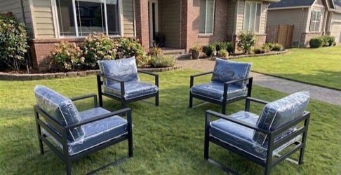 Deep seating cushions oversized patio chairs patio set aluminum patio chairs aluminum outdoor furniture brand new patio furniture brand new in the box