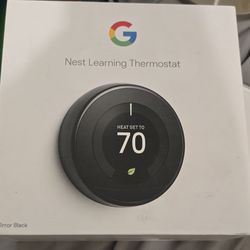 New in box Google Nest 3rd gen thermostat black