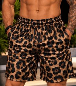 Men’s leopard print shorts