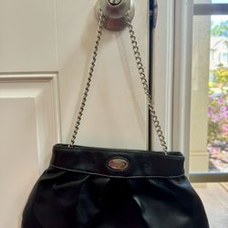 Cute black leather purse
