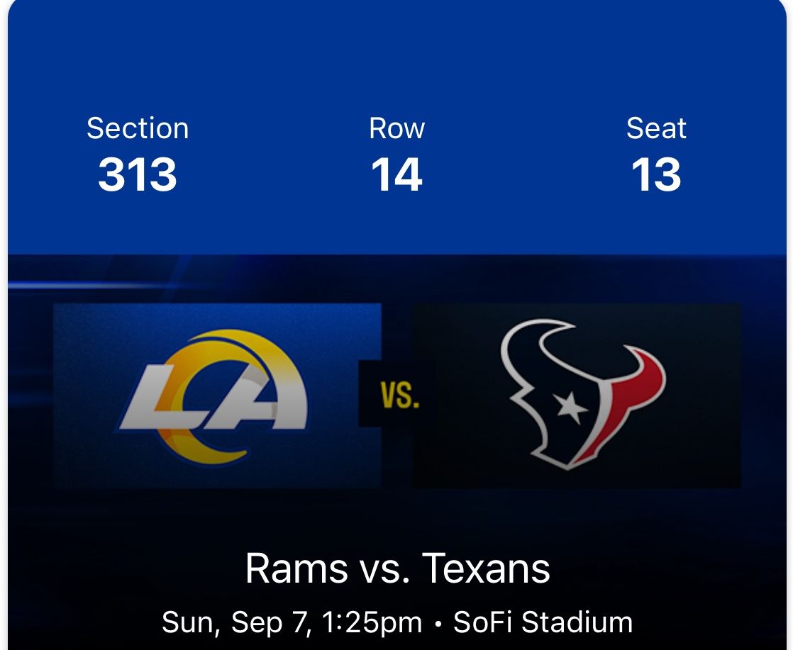 Rams vs Texans 
