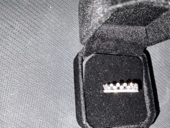 Diamond Band Ring, Size Approximately 6 1/4, 14k White Gold, .32 Carat Total Weight of Diamonds