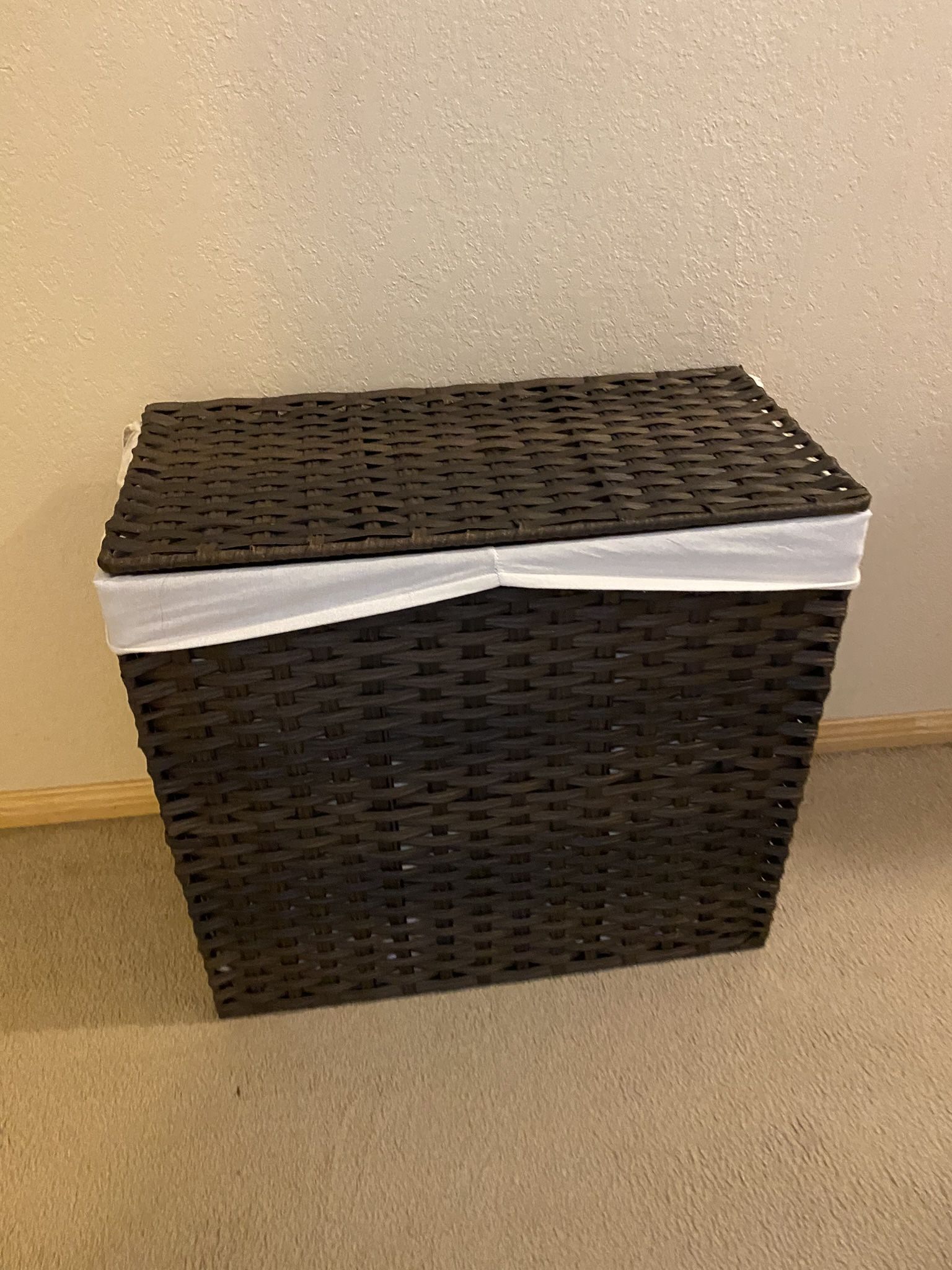 Faux Wicker Hamper