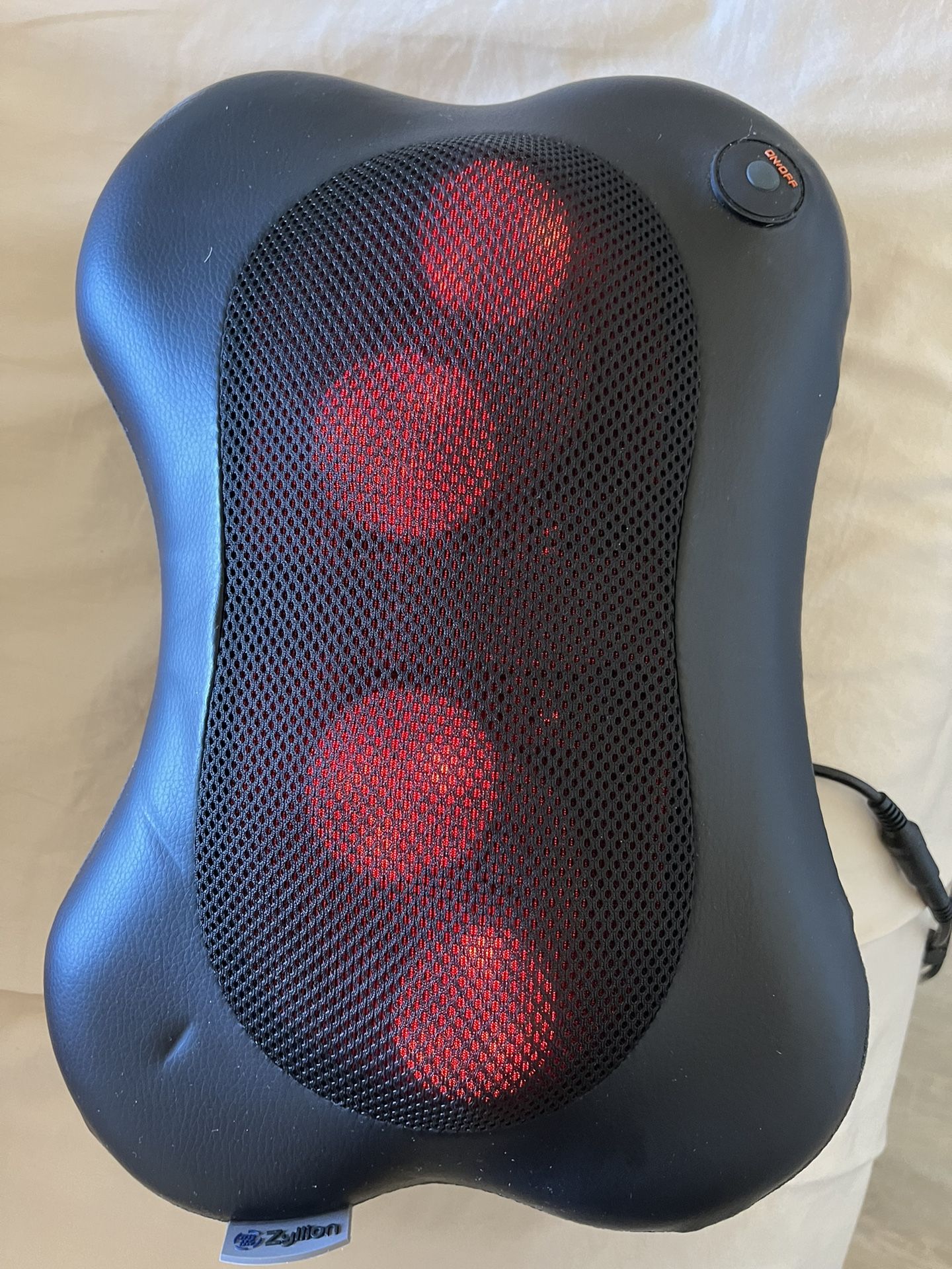 Zyllion Back and Neck Massager with Heat - 3D Deep Tissue Shiatsu Massage Pillow