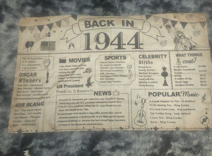 Back In 1944 - Remembrance / Birthday Banner