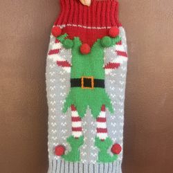 Christmas Elf Dog Or Cat Sweater XS.