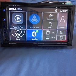 Boss Double Din Car Stereo With Apple Car Play Android Auto Bluetooth USB Rear Camera Input Front Camera Input 