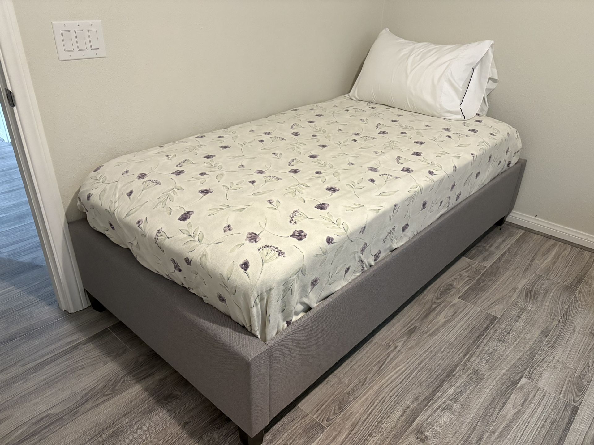 Gray Twin Bed Frame