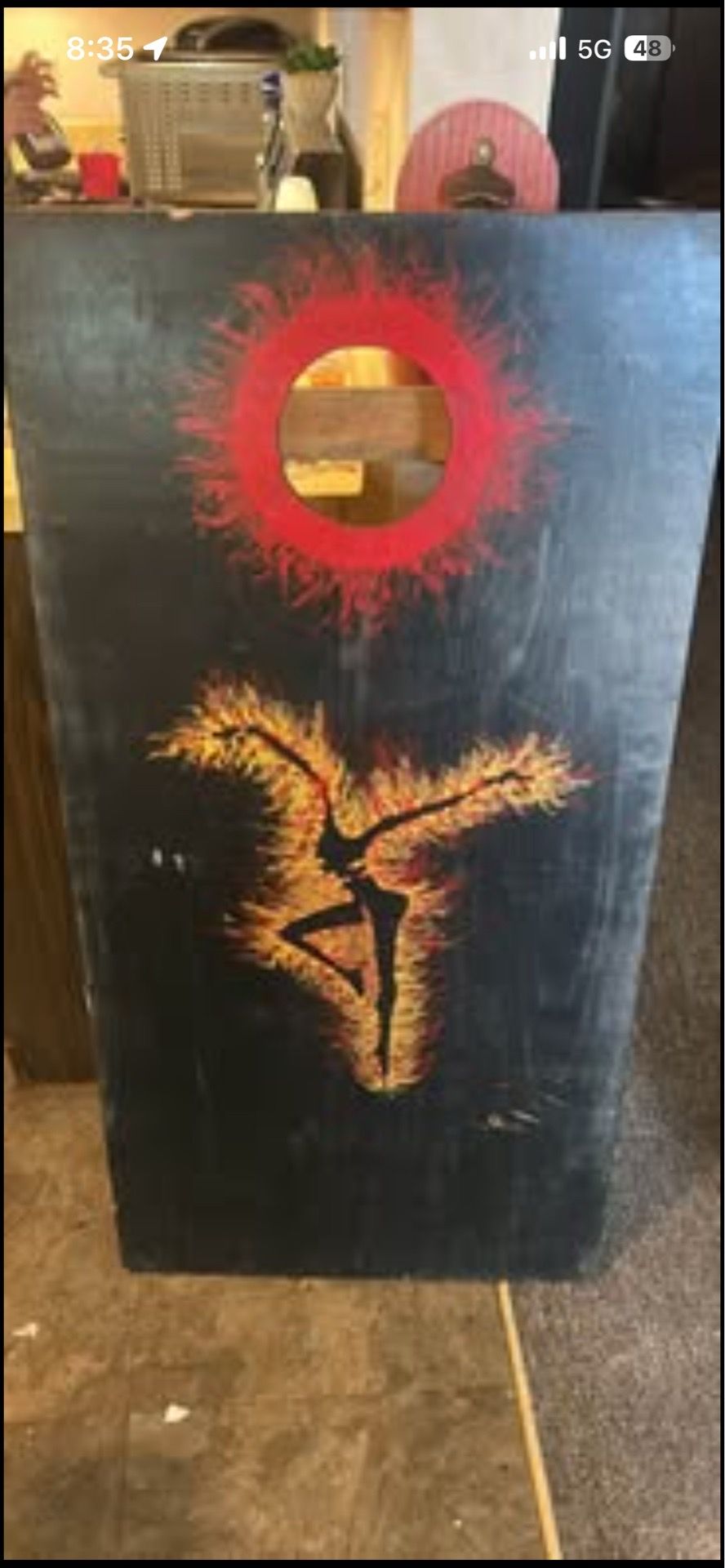 Dave Matthews fire dancer bean bag boards
