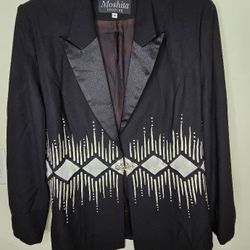 Moshita Couture Women's Fashionable Black Jacket Size 18