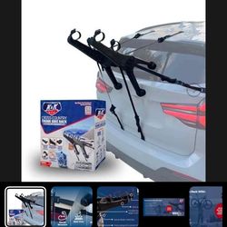 Compact 2-Bike Trunk Bike Rack Premium Cross-Country Trunk-Mount Bicycle