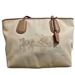 Authentic Coach Canvas & Leather Horse & Carriage Tote – (Mid-to-late 2010s)