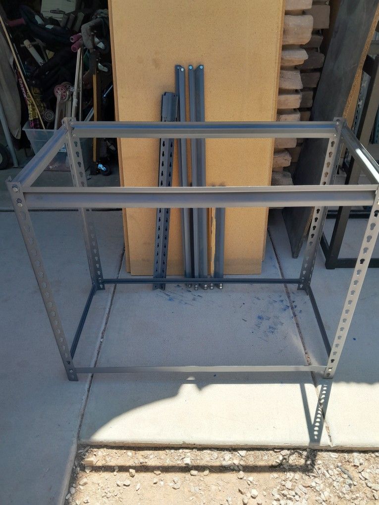 2 Tier Metal Utility Shelving Units 36x18x36 2 Sets Available $20 Each
