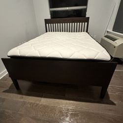 🛏️ IKEA IDANÄS Full/Double Bed Frame – Dark Brown (Like New)