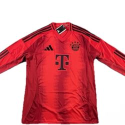 Adidas Bayern Munich 2024-25 Stadium Home Long-Sleeve Jersey Mens Size X-Large
