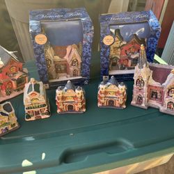 Victoria Falls Porcelain Christmas Village 