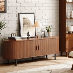 Modern flutted TV stand