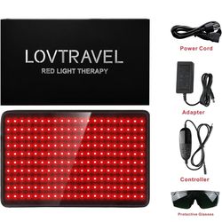 (New in Damaged box)  LOVTRAVEL New 660nm LED Red Light Therapy for Body and 850nm Near Infrared Light Therapy Devices 21''x13'' Large Pads Belt Weara