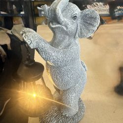 Elephant Garden Statue Solar Lights Outdoor Garden