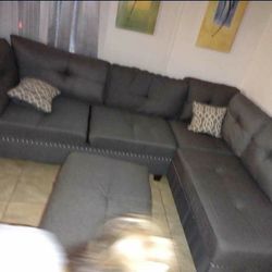 NovSpecial/3pcs Sectional Sofa w/ottoman(was:$639)