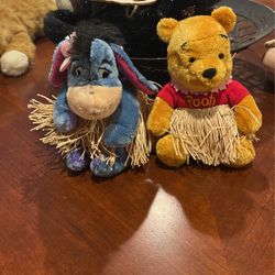 Super Cute Pooh And Eeyore Plush Hula