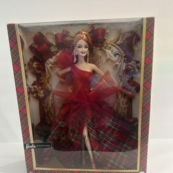 Barbie 2024 Holiday Barbie Christmas Collector Doll Red Hair New