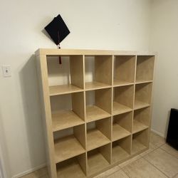 Solid Wood Square Cubby Bookshelf