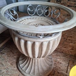 Dining  pedestal with glass top