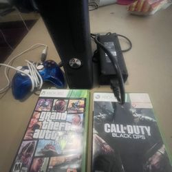 Xbox 360 Slim W Control And Games 