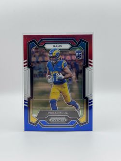 Puka Nacua RC Red White and Blue Prizm