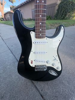 Black Stratocaster Electric Guitar