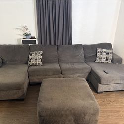 Grey couch sectional for sale