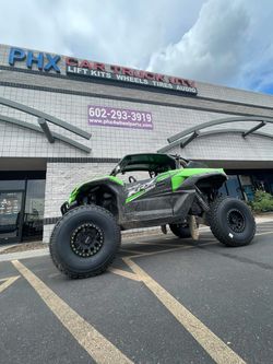 Kawasaki KRX & TERYX H2 wheels tires audio lights accessories street-legal kits whips installations. (We Finance)