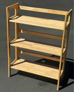 Antique 4-Tier Wooden Folding Shelf Unit