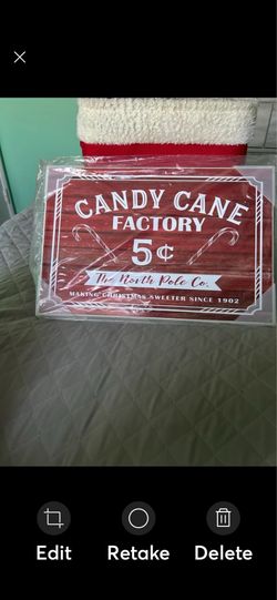 Candy Cane Factory Sign