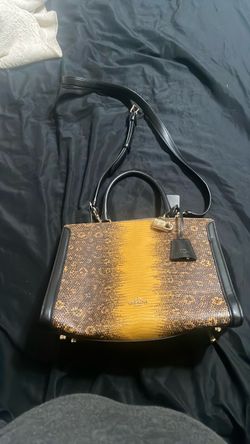 Coach Snakeskin Embossed Satchel Handbag