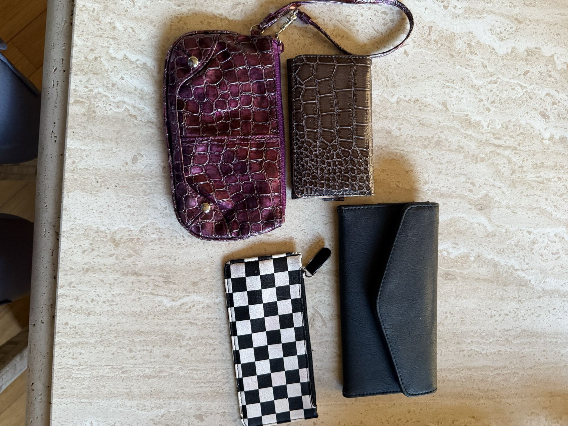 Assorted Wristlets/wallets/compact mirror 
